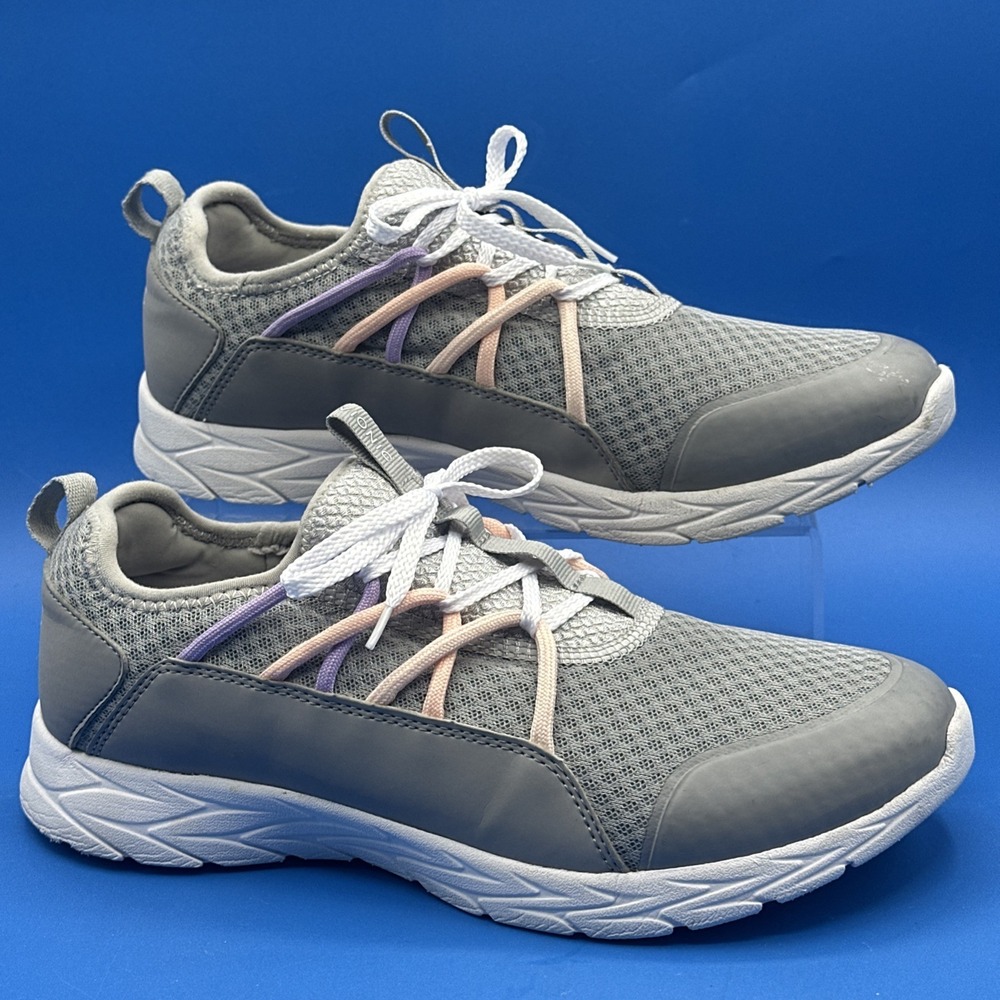 Vionic Zeliya Sneaker Women's Comfort Grey Pink Athletic Walking Shoes -Size 8.5